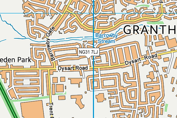 NG31 7LJ map - OS VectorMap District (Ordnance Survey)