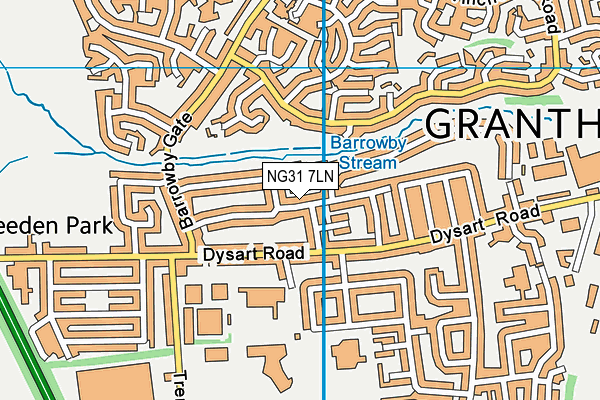 NG31 7LN map - OS VectorMap District (Ordnance Survey)