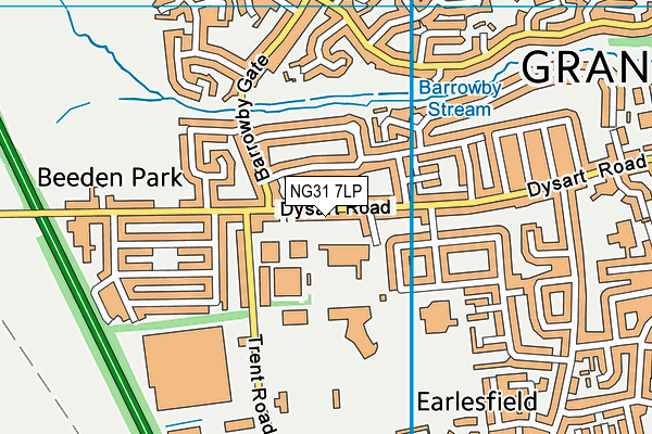 NG31 7LP map - OS VectorMap District (Ordnance Survey)