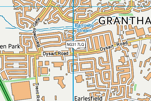 NG31 7LQ map - OS VectorMap District (Ordnance Survey)