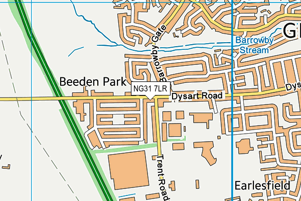 NG31 7LR map - OS VectorMap District (Ordnance Survey)