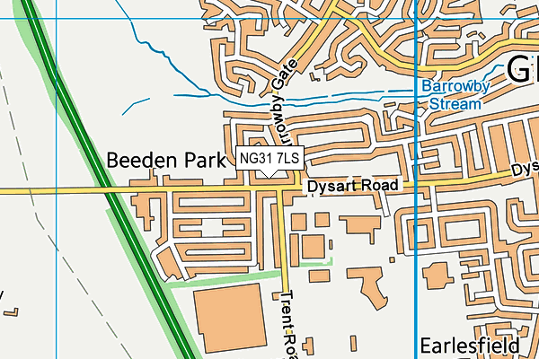 NG31 7LS map - OS VectorMap District (Ordnance Survey)