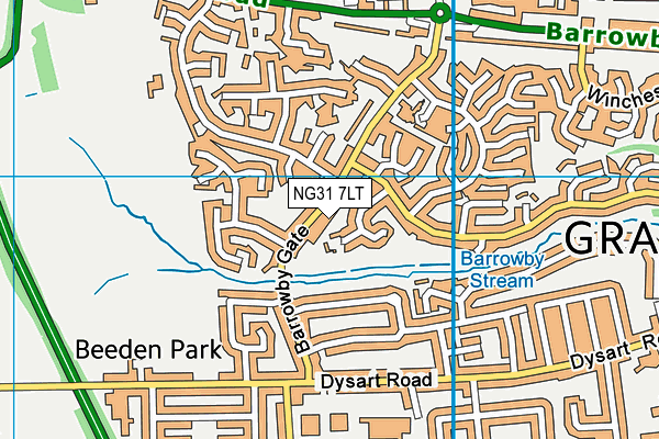 NG31 7LT map - OS VectorMap District (Ordnance Survey)