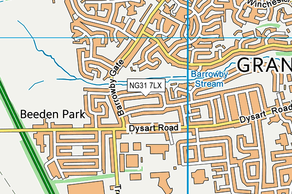 NG31 7LX map - OS VectorMap District (Ordnance Survey)