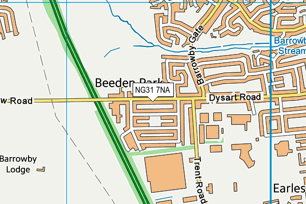 NG31 7NA map - OS VectorMap District (Ordnance Survey)