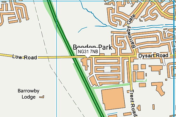 NG31 7NB map - OS VectorMap District (Ordnance Survey)