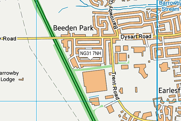 NG31 7NH map - OS VectorMap District (Ordnance Survey)