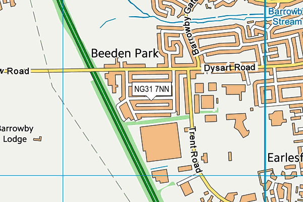 NG31 7NN map - OS VectorMap District (Ordnance Survey)