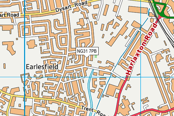 NG31 7PB map - OS VectorMap District (Ordnance Survey)