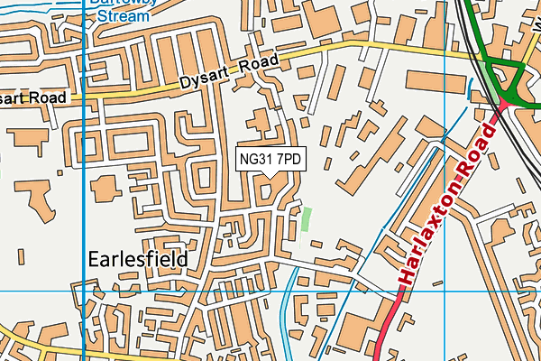 NG31 7PD map - OS VectorMap District (Ordnance Survey)