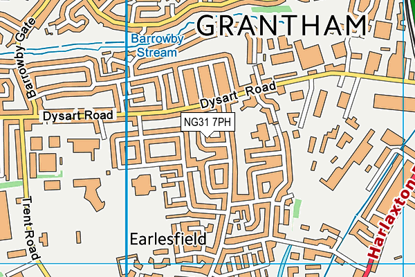 NG31 7PH map - OS VectorMap District (Ordnance Survey)