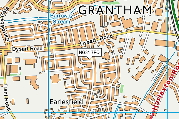 NG31 7PQ map - OS VectorMap District (Ordnance Survey)