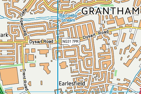 NG31 7PR map - OS VectorMap District (Ordnance Survey)