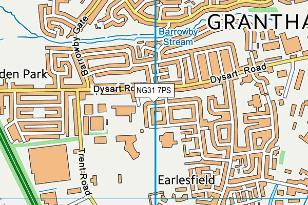 NG31 7PS map - OS VectorMap District (Ordnance Survey)