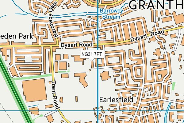 NG31 7PT map - OS VectorMap District (Ordnance Survey)