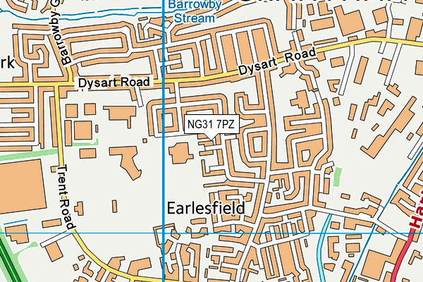 NG31 7PZ map - OS VectorMap District (Ordnance Survey)