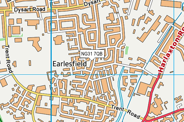 NG31 7QB map - OS VectorMap District (Ordnance Survey)