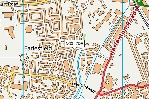 NG31 7QE map - OS VectorMap District (Ordnance Survey)