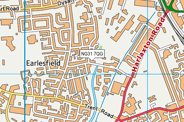 NG31 7QG map - OS VectorMap District (Ordnance Survey)