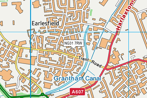 NG31 7RW map - OS VectorMap District (Ordnance Survey)