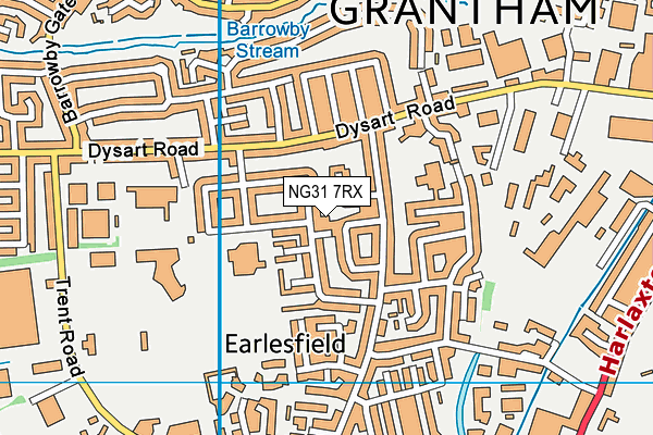 NG31 7RX map - OS VectorMap District (Ordnance Survey)