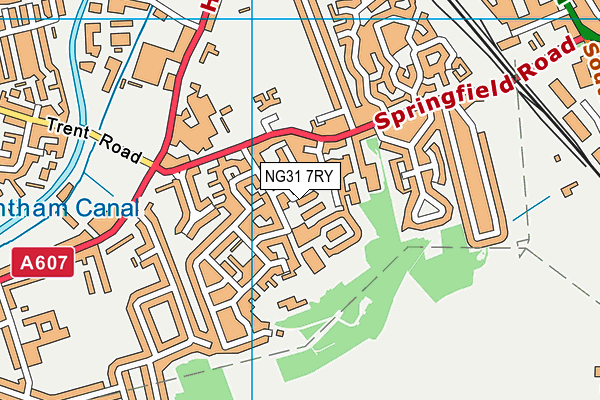 NG31 7RY map - OS VectorMap District (Ordnance Survey)