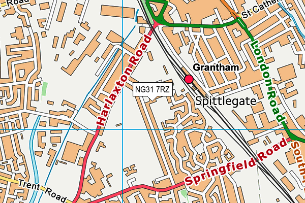 NG31 7RZ map - OS VectorMap District (Ordnance Survey)