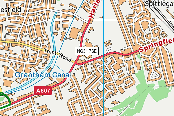NG31 7SE map - OS VectorMap District (Ordnance Survey)