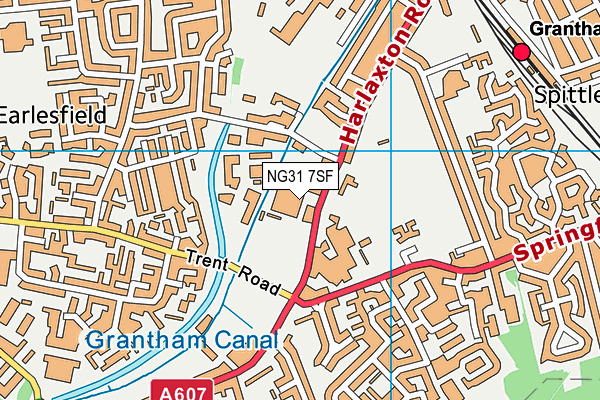 NG31 7SF map - OS VectorMap District (Ordnance Survey)