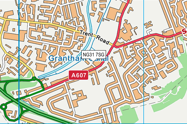 NG31 7SG map - OS VectorMap District (Ordnance Survey)