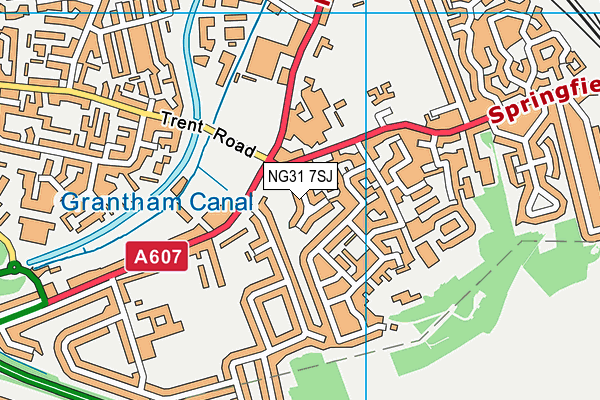 NG31 7SJ map - OS VectorMap District (Ordnance Survey)