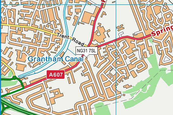 NG31 7SL map - OS VectorMap District (Ordnance Survey)