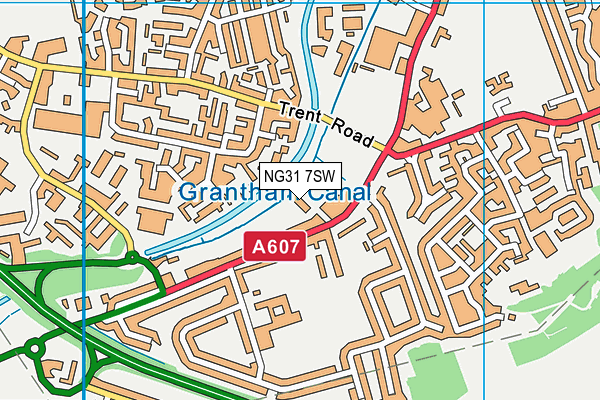 NG31 7SW map - OS VectorMap District (Ordnance Survey)