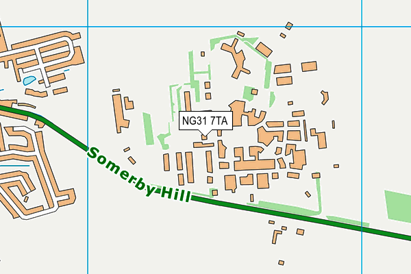 NG31 7TA map - OS VectorMap District (Ordnance Survey)