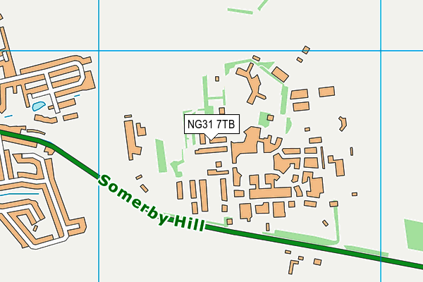 NG31 7TB map - OS VectorMap District (Ordnance Survey)