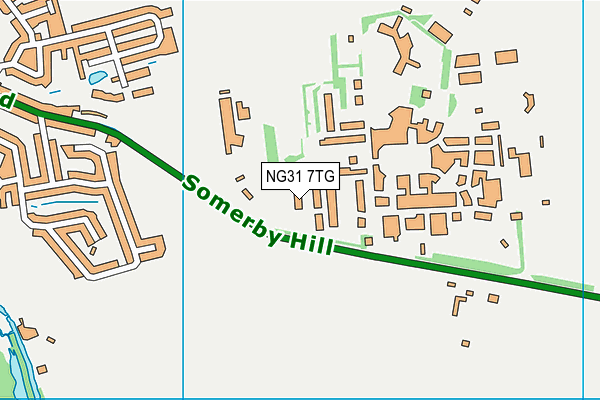 NG31 7TG map - OS VectorMap District (Ordnance Survey)