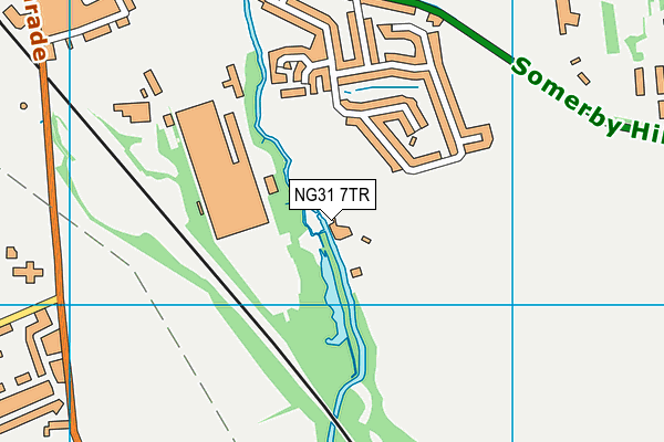 NG31 7TR map - OS VectorMap District (Ordnance Survey)