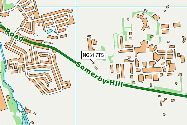 NG31 7TS map - OS VectorMap District (Ordnance Survey)
