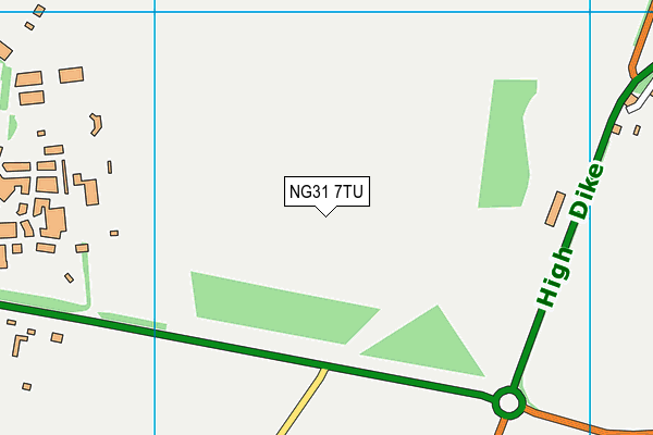 NG31 7TU map - OS VectorMap District (Ordnance Survey)