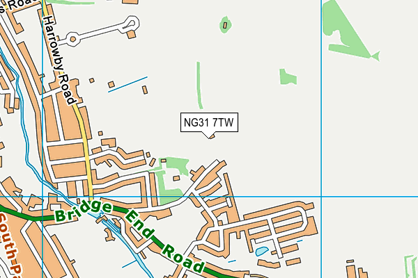 NG31 7TW map - OS VectorMap District (Ordnance Survey)