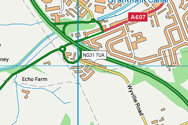 NG31 7UA map - OS VectorMap District (Ordnance Survey)