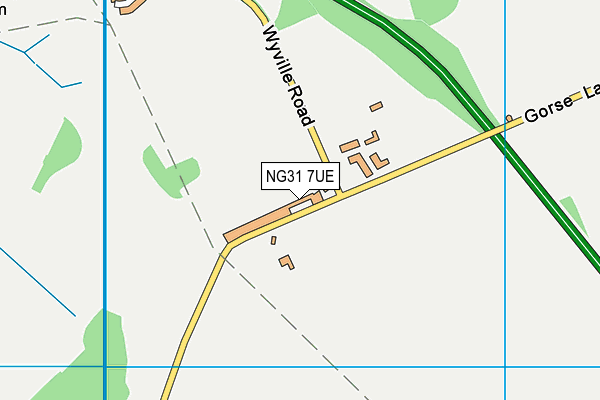 NG31 7UE map - OS VectorMap District (Ordnance Survey)