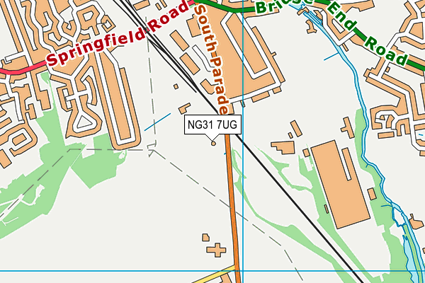 NG31 7UG map - OS VectorMap District (Ordnance Survey)