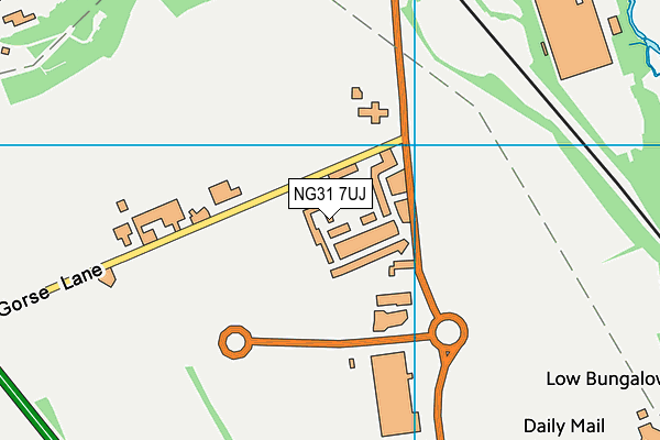 NG31 7UJ map - OS VectorMap District (Ordnance Survey)