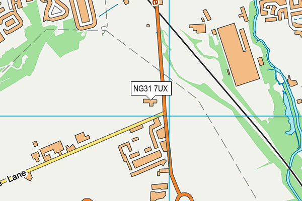 NG31 7UX map - OS VectorMap District (Ordnance Survey)