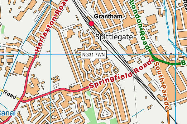 NG31 7WN map - OS VectorMap District (Ordnance Survey)