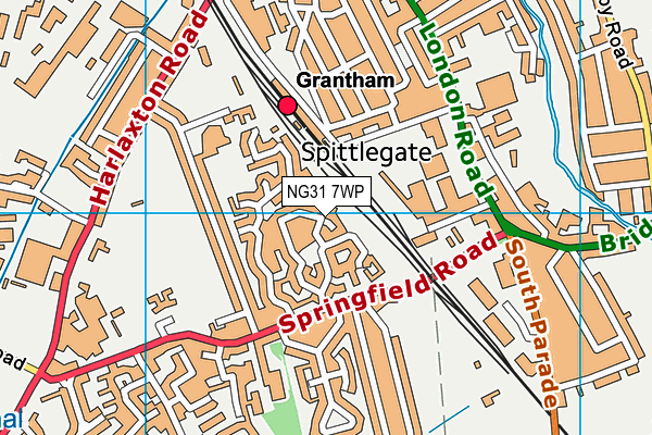 NG31 7WP map - OS VectorMap District (Ordnance Survey)