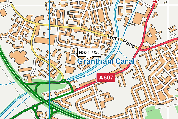 NG31 7XA map - OS VectorMap District (Ordnance Survey)