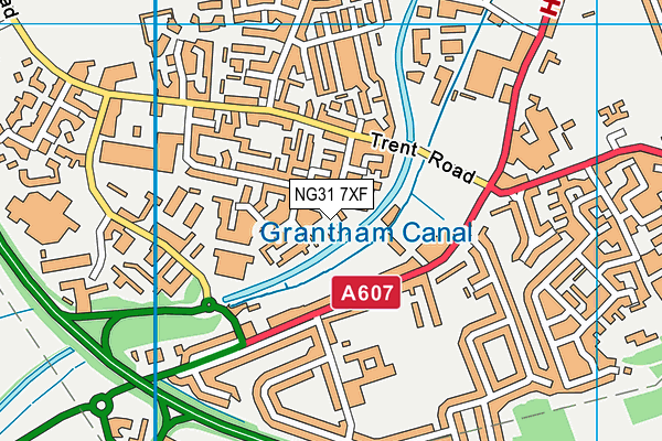 NG31 7XF map - OS VectorMap District (Ordnance Survey)