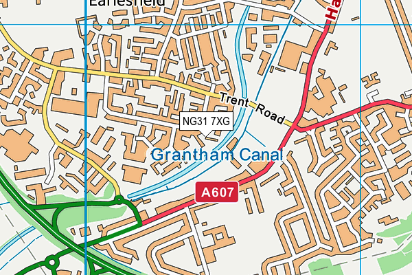 NG31 7XG map - OS VectorMap District (Ordnance Survey)